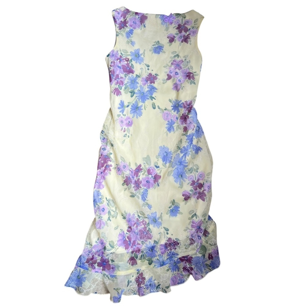Vintage 90's Y2K Asymmetrical Floral Cute Dress Size 8 Kid's